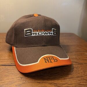 Vintage Cleveland‎ Browns 90's Athletic Logo NFL Snapback Hat Cap